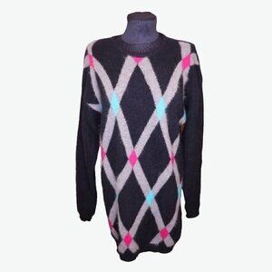 Vintage Angora Lambswool Sweater Dress Sz S